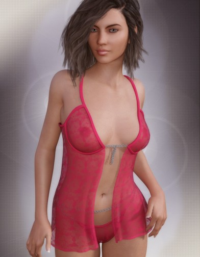 PinkLUV: Chained Hearts Top for Genesis 3 Female image