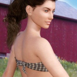 Dairyland Farms: Back Tied Flannel Tube Top for Genesis 3 Female image