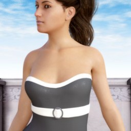 Front Buckle Swimsuit for Genesis 8 Female image