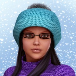 Winter Knit Hat with Pom Pom for V4 image