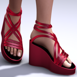 Strappy Wedge Heel Shoes for V4 image