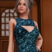 Gala Textures for Triangle Cutout Dress